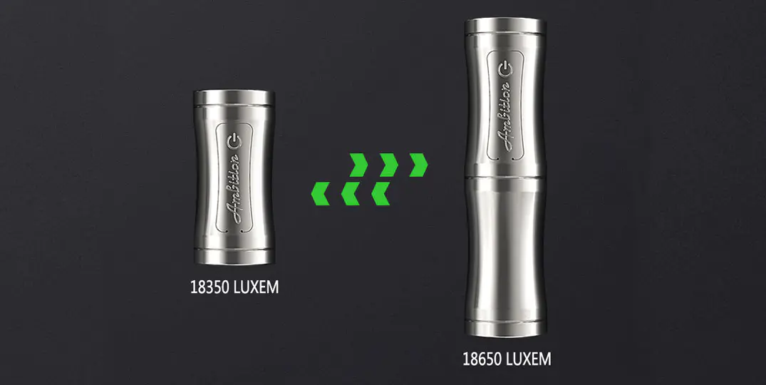 ambitionmods elegant Luxem Tube Mod with Mosfet personalized for retail
